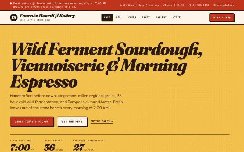Bakery starter homepage
