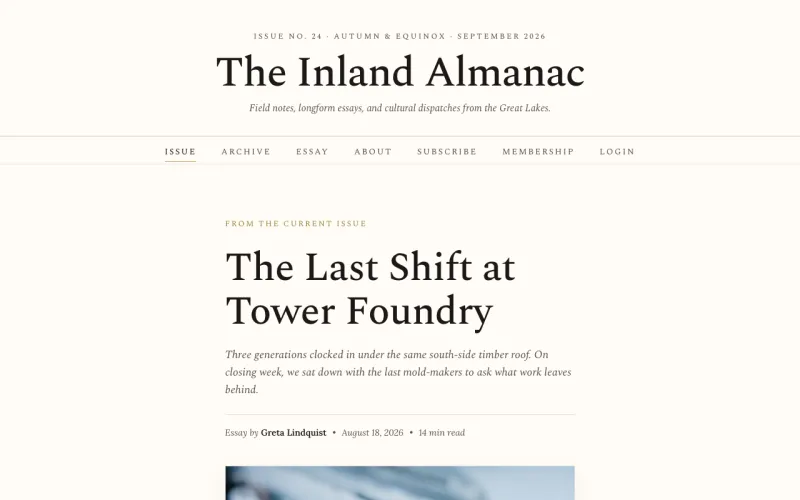 Blog & Editorial starter site, home page