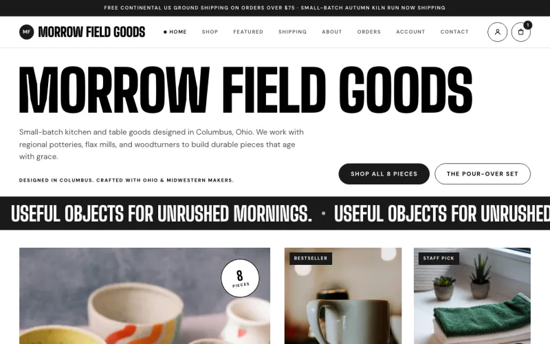 Online Store in the Paper and Ink style