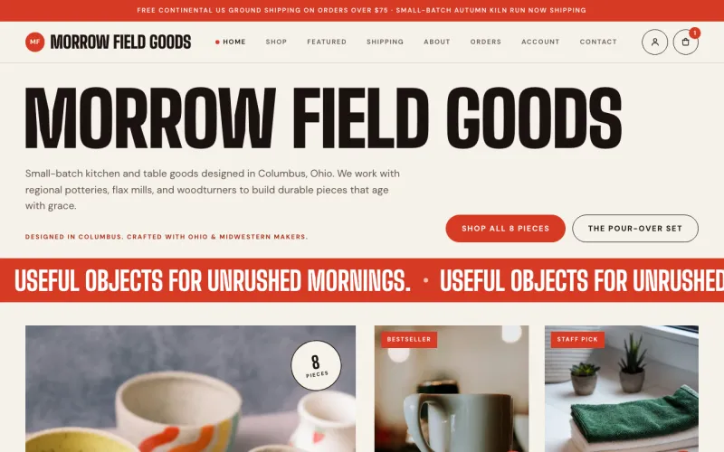 Online Store in the Tomato Stand style