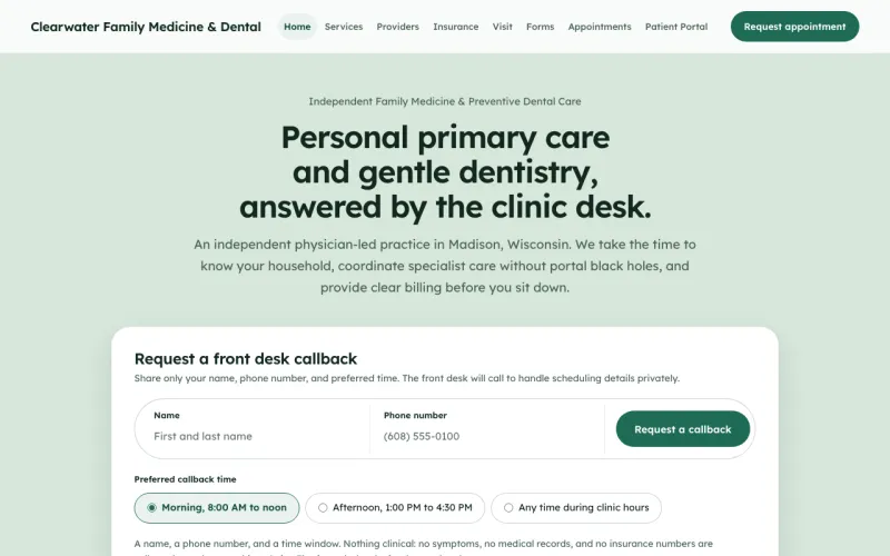 Medical & Dental in the Madison sage style