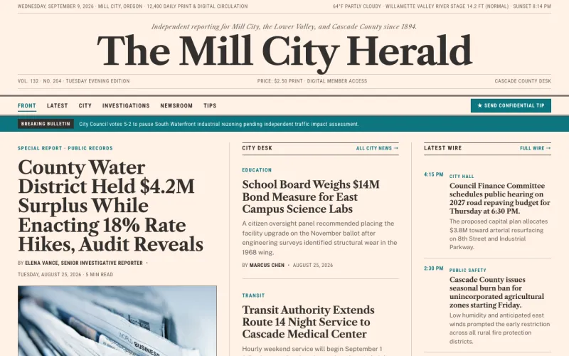 News & Press in the Financial Salmon style