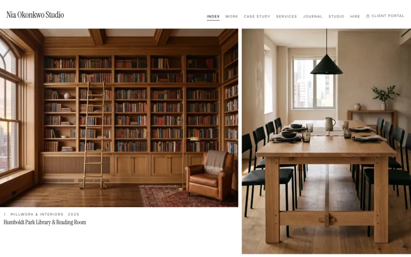 Portfolio & Creative starter site, home page
