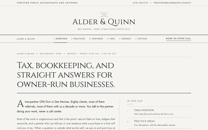 Professional Services in the Chancery slate style