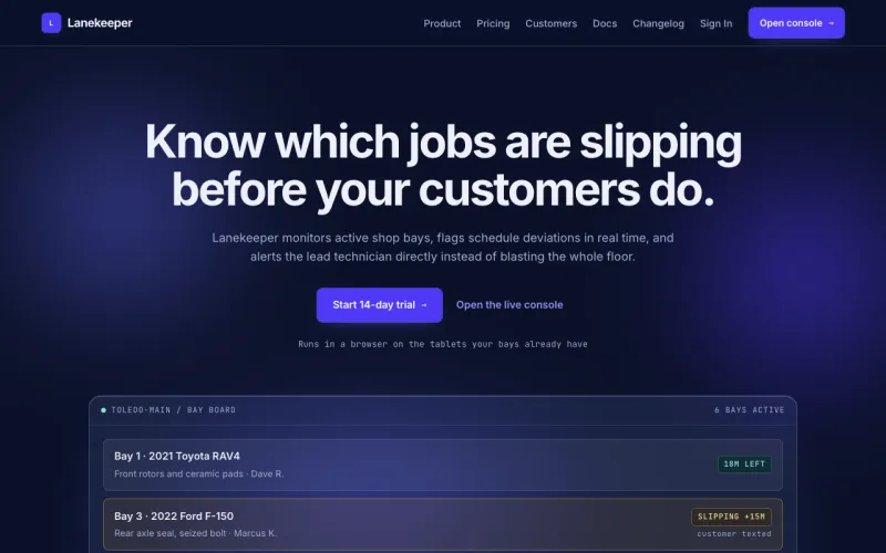Software starter homepage
