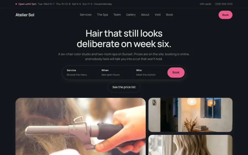 Salon & Spa in the Late studio style