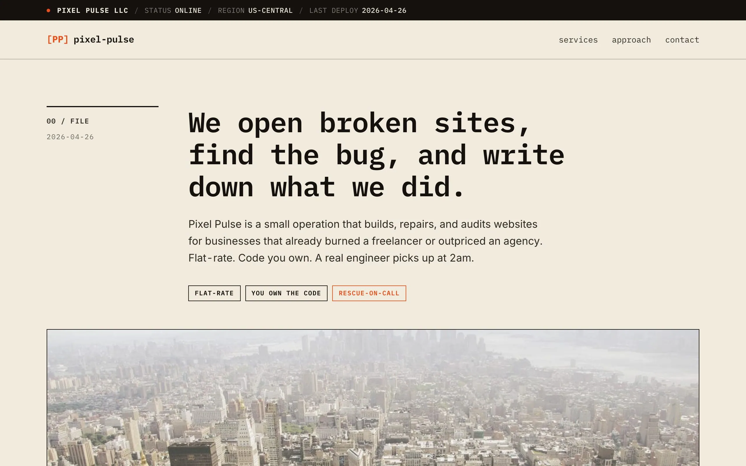 Operator's Manual template homepage